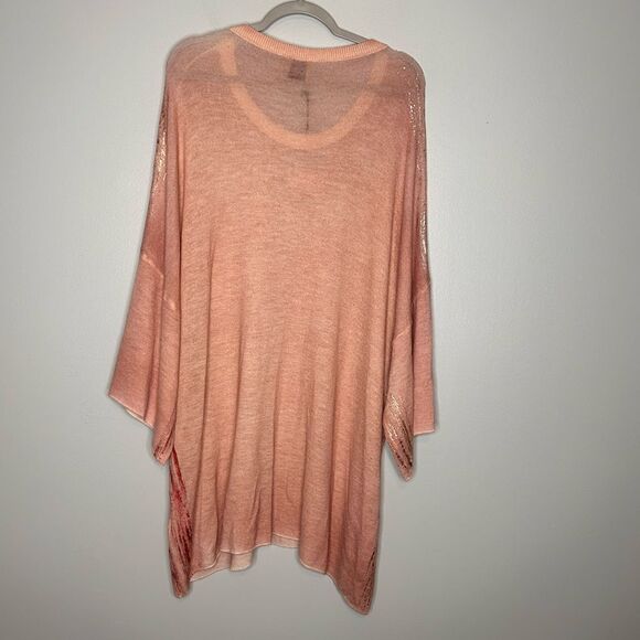 (Nude) Knitwear Hand dyed Cashmere Silk Wool Sweater Tunic NWT - Picture 5 of 7